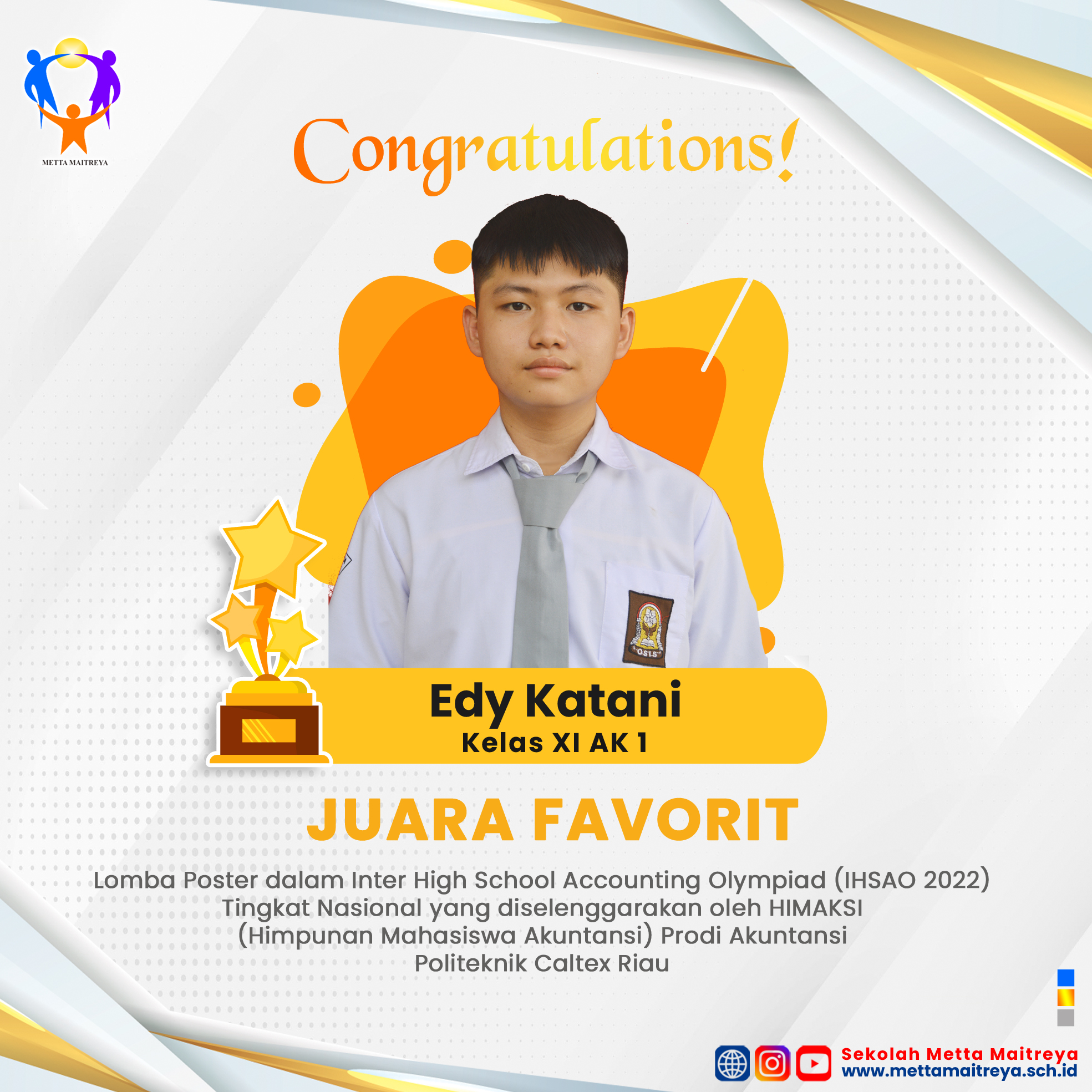 Prestasi Peserta Didik dalam Lomba IHSAO tingkat Nasional | SEKOLAH METTA MAITREYA