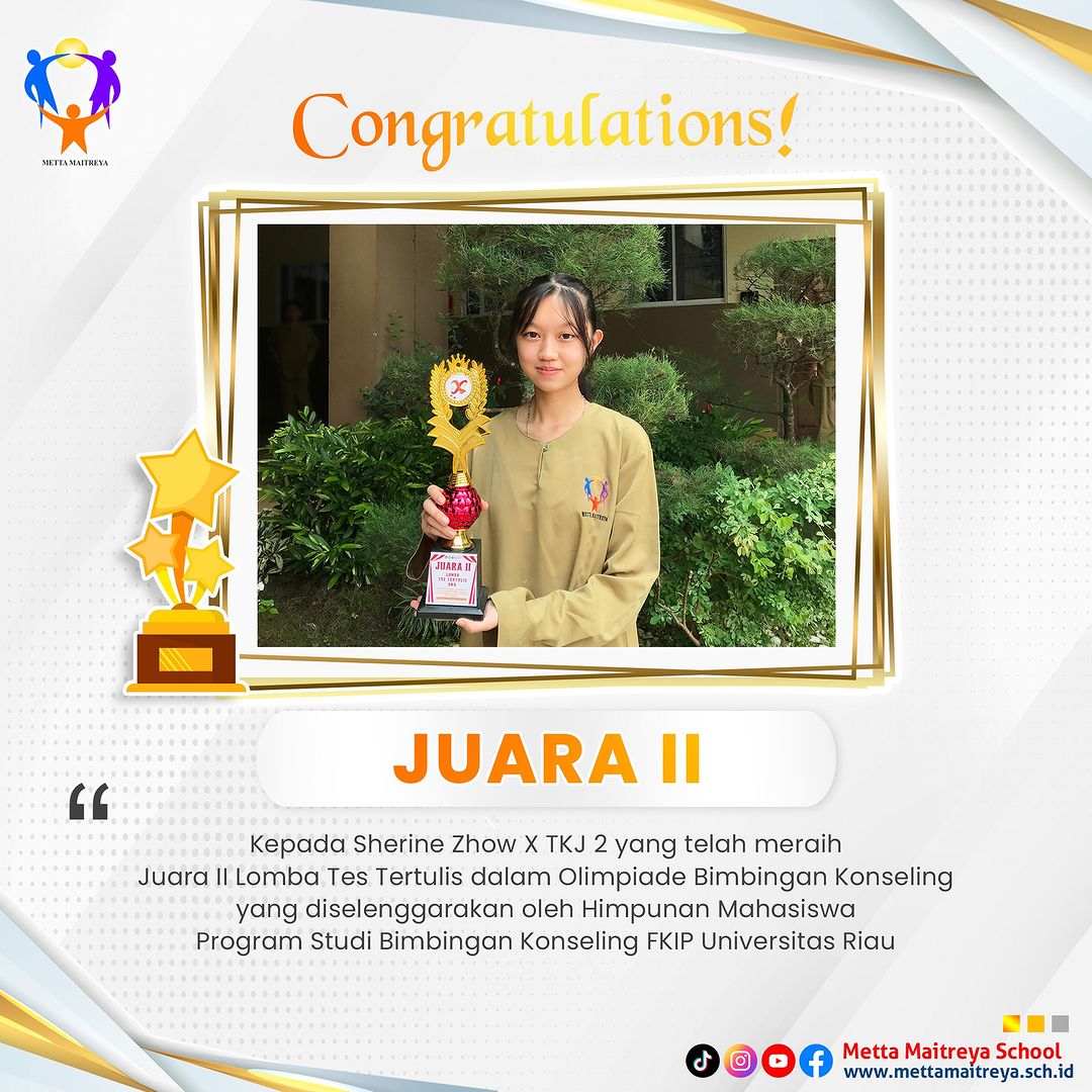 Prestasi Peserta Didik dalam Lomba Tes Tertulis dalam Olimpiade Bimbingan Konseling | SMK METTA MAITREYA