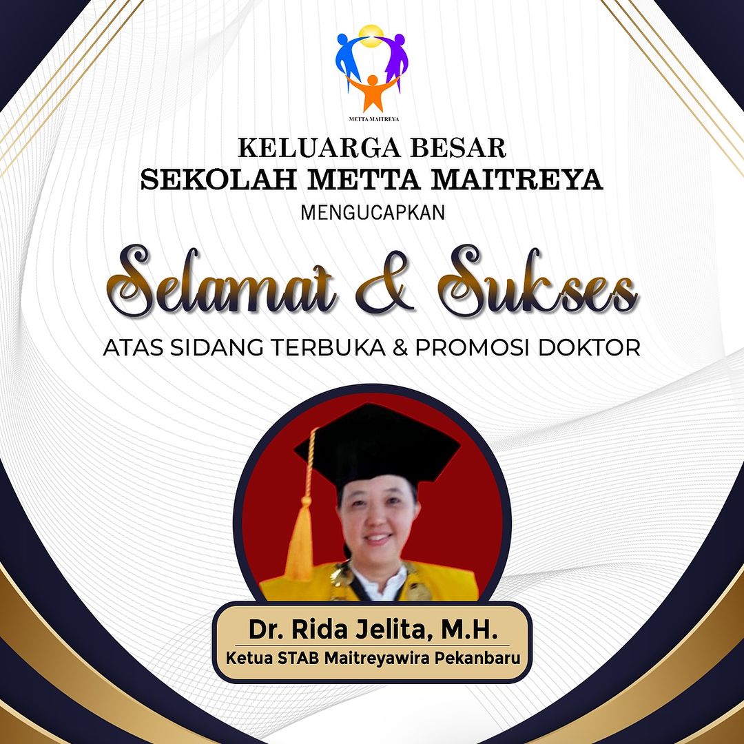 Selamat dan Sukses atas Ujian Terbuka dan Promosi Doktor Dr. Rida Jelita, M.H.