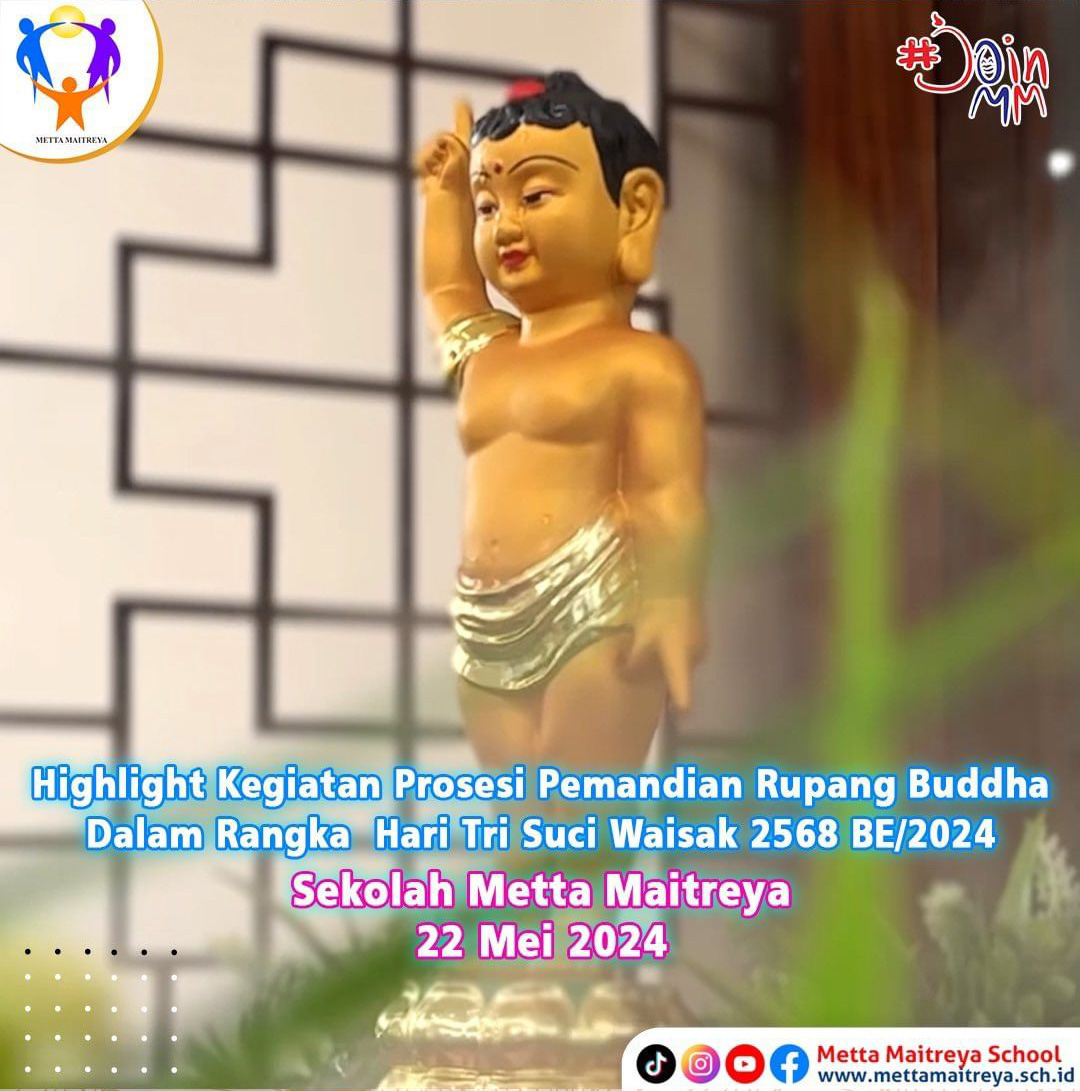Highlight Kegiatan Prosesi Pemandian Rupang Buddha Dalam Rangka Hari Tri Suci Waisak 2568 BE/2024 | SEKOLAH METTA MAITREYA